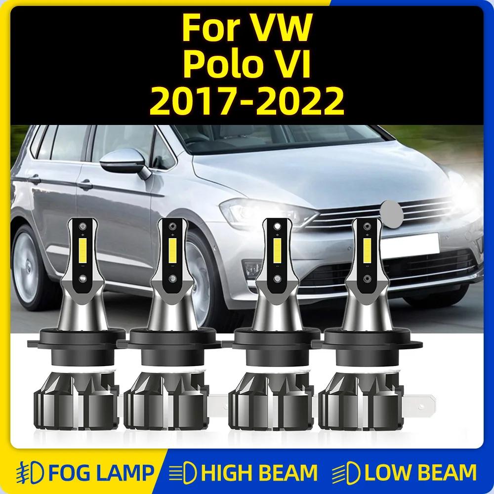 H7 LED Ʈ   ο  ڵ 工, ÷  ÷, VW Polo VI 2017 2018 2019 2020 2021 2022, 40000LM, 12V, 6000K